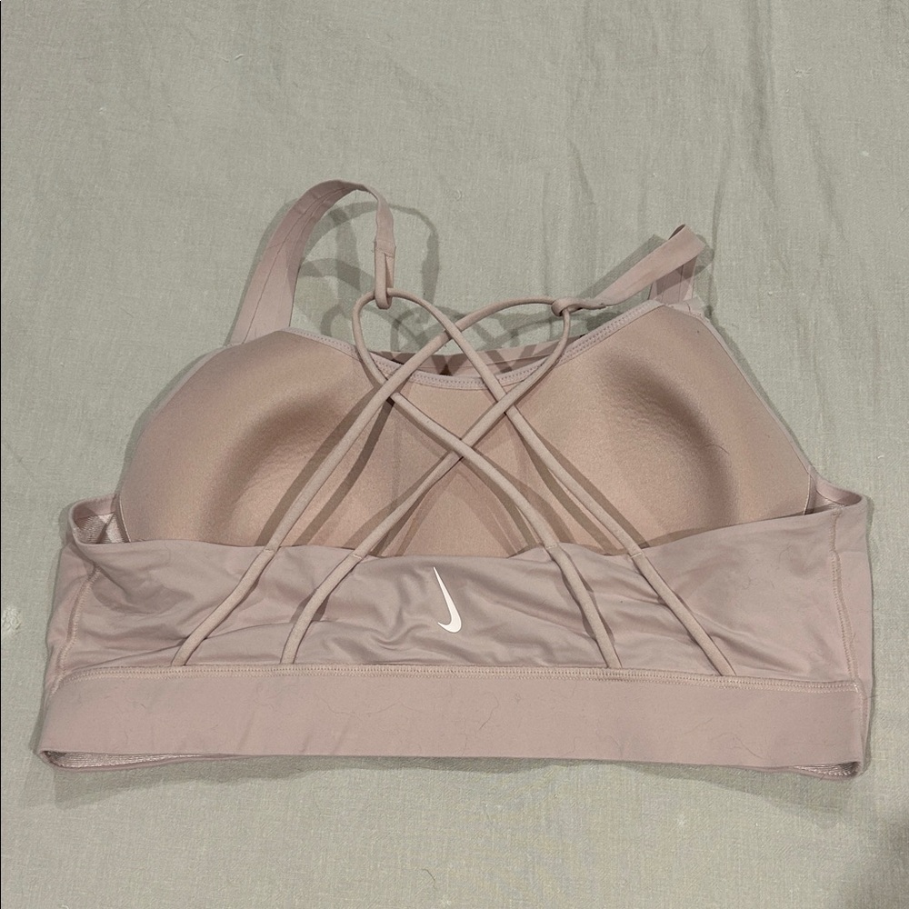 Nike Pink Crisscross Strappy Sports Bra (L)
